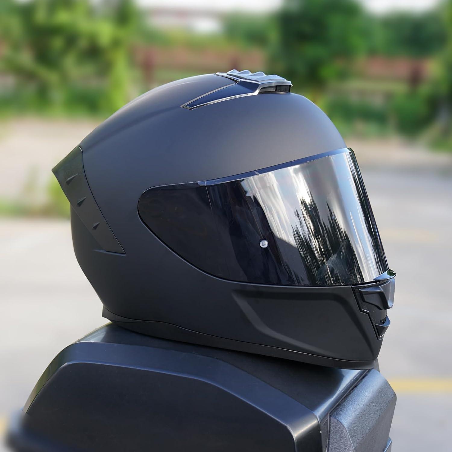 Casco Integral de Motocicleta MXJ Gear MG611 Negro Mate M