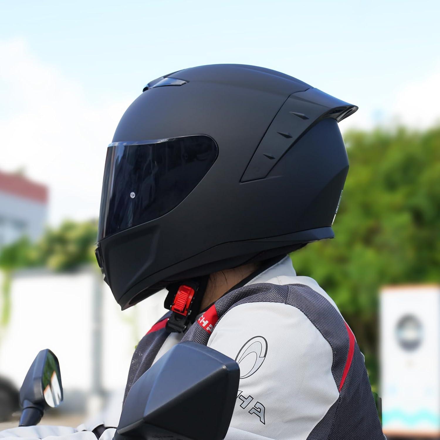 Casco Integral de Motocicleta MXJ Gear MG611 Negro Mate M