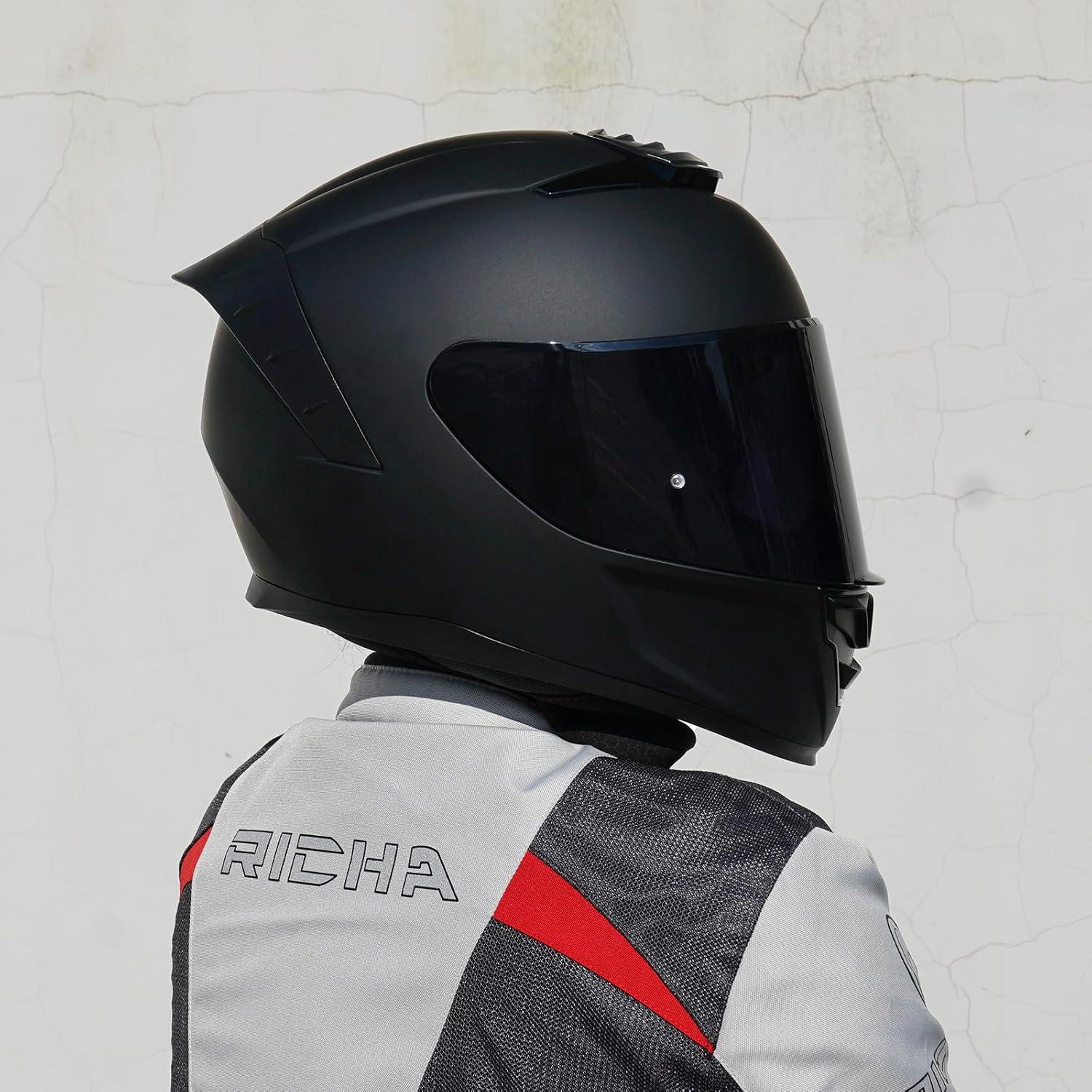 Casco Integral de Motocicleta MXJ Gear MG611 Negro Mate M