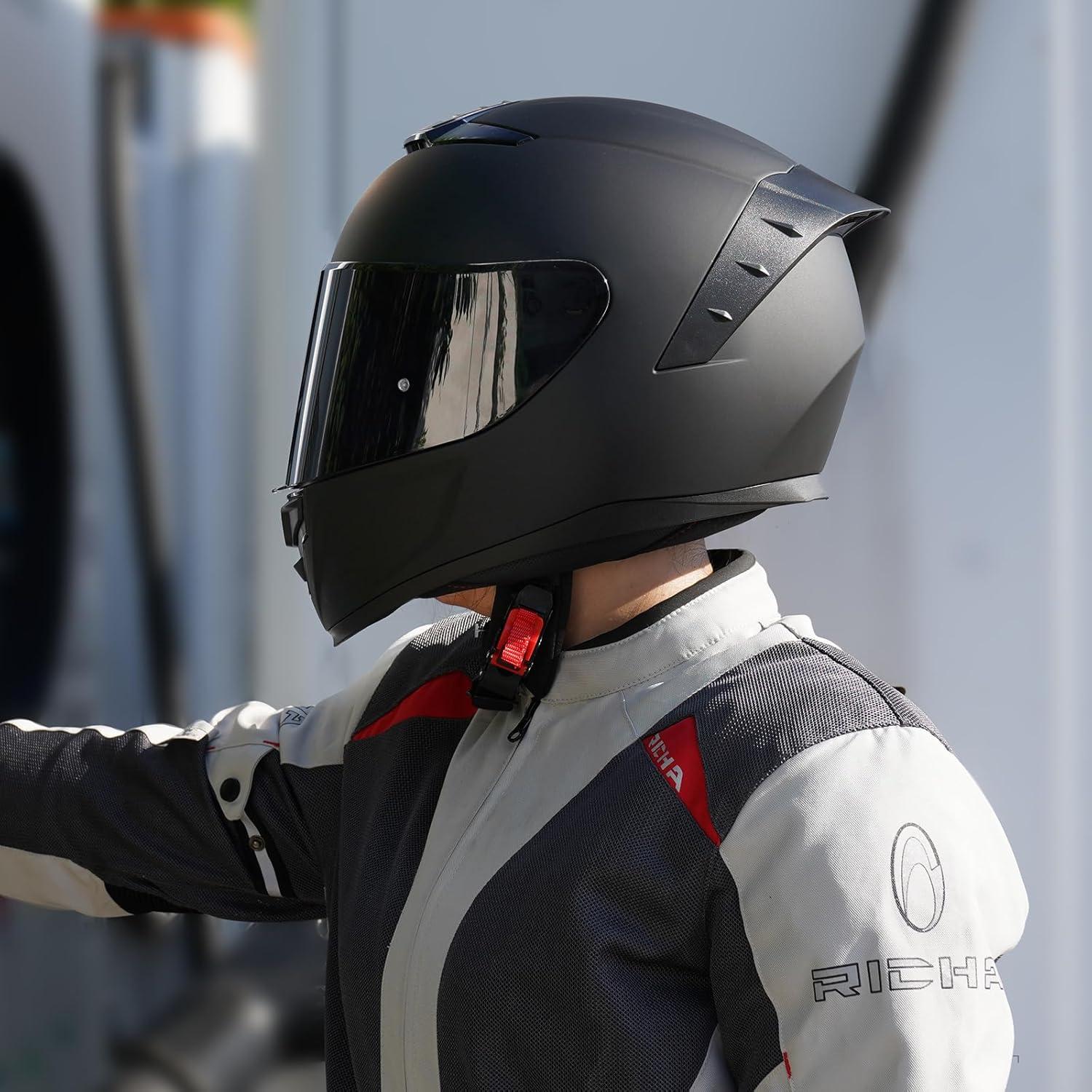 Casco Integral de Motocicleta MXJ Gear MG611 Negro Mate M