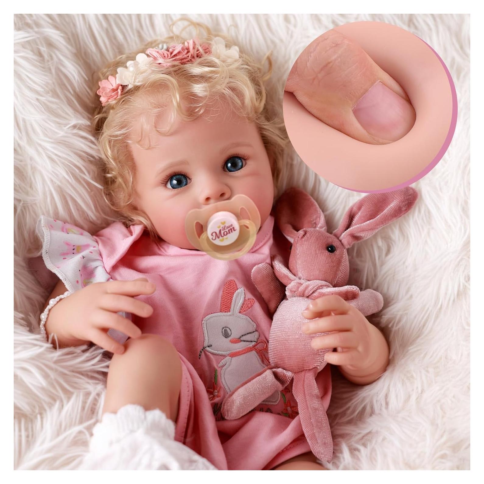 Muñeca Reborn BABESIDE Bettie 48 cm Realista con Accesorios
