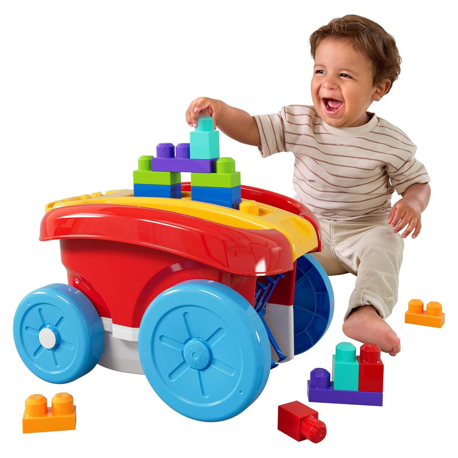 Carro de Recogida de Bloques Mega Bloks JLG81 con 20 Piezas