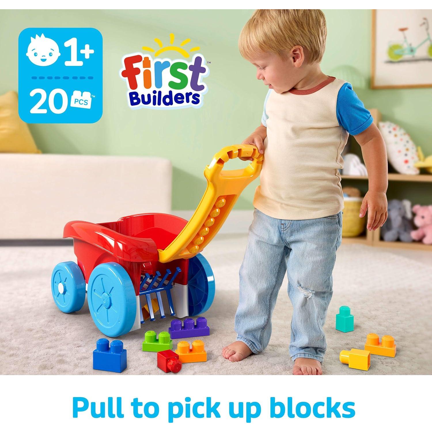 Carro de Recogida de Bloques Mega Bloks JLG81 con 20 Piezas