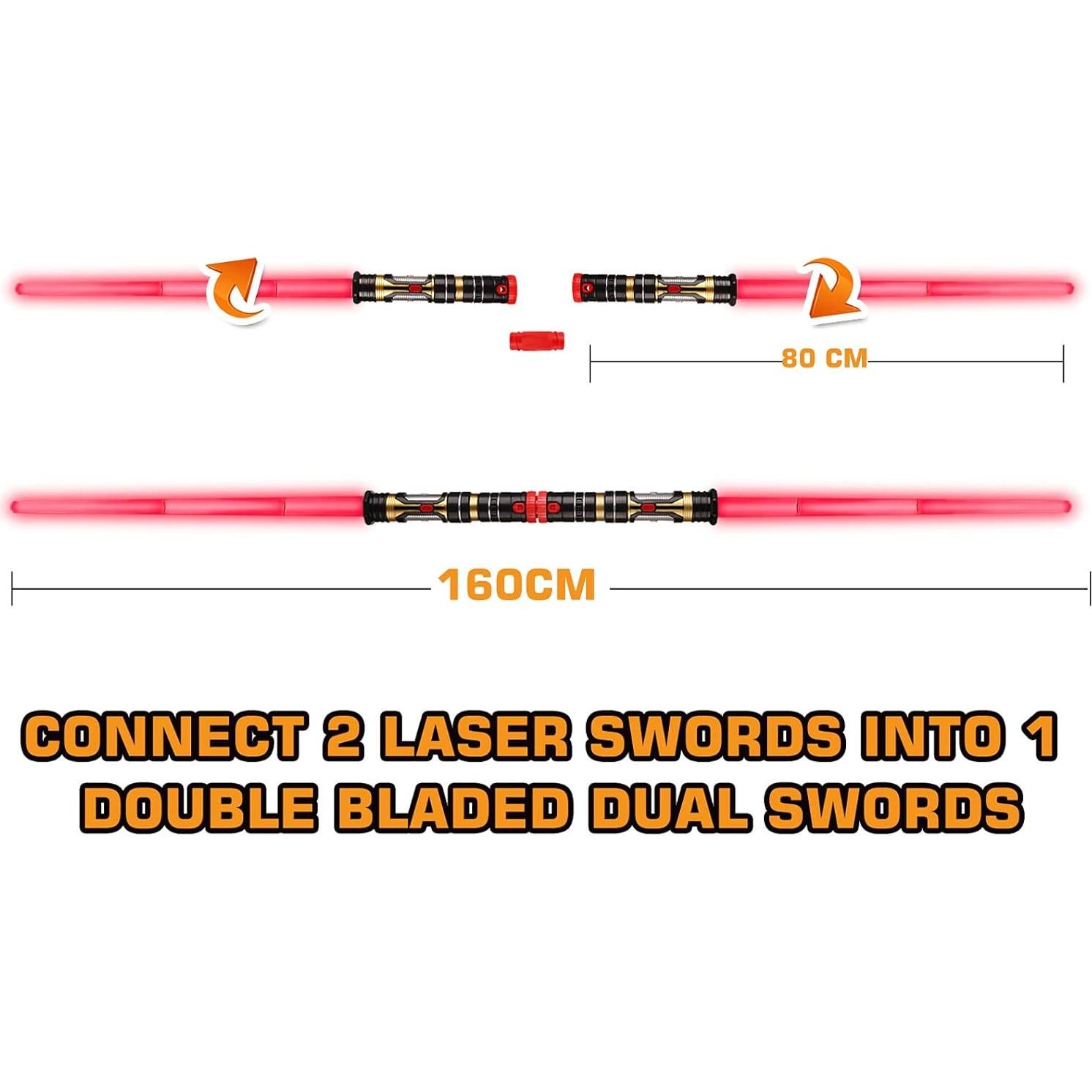 Conjunto de Espadas Iluminadas 2-en-1 Bakatatoyz LED 83 cm