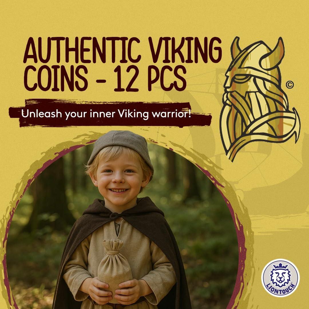 Conjunto de Monedas Vikingas Liontouch - 12 Piezas de Metal