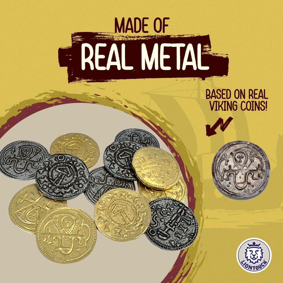 Conjunto de Monedas Vikingas Liontouch - 12 Piezas de Metal