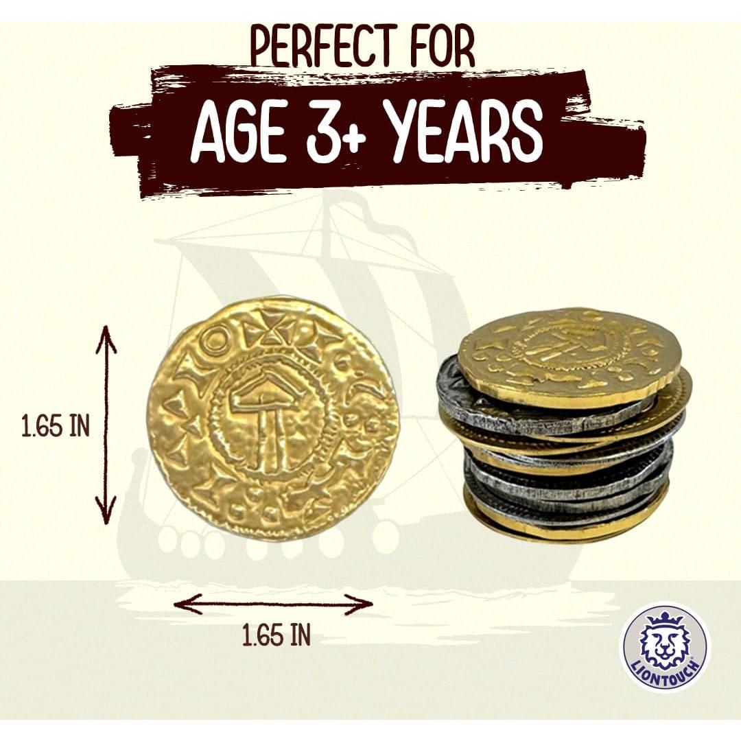 Conjunto de Monedas Vikingas Liontouch - 12 Piezas de Metal