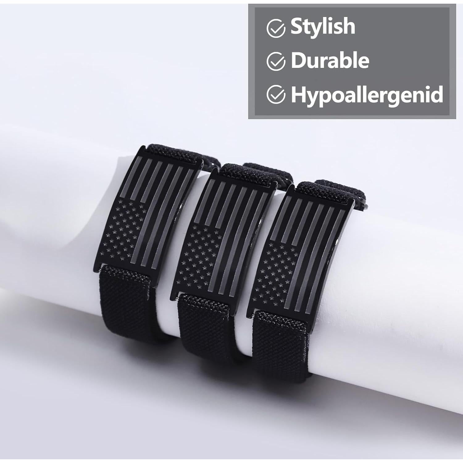 Pulsera Patriótica Ajustable LDOWWGL con Bandera Americana