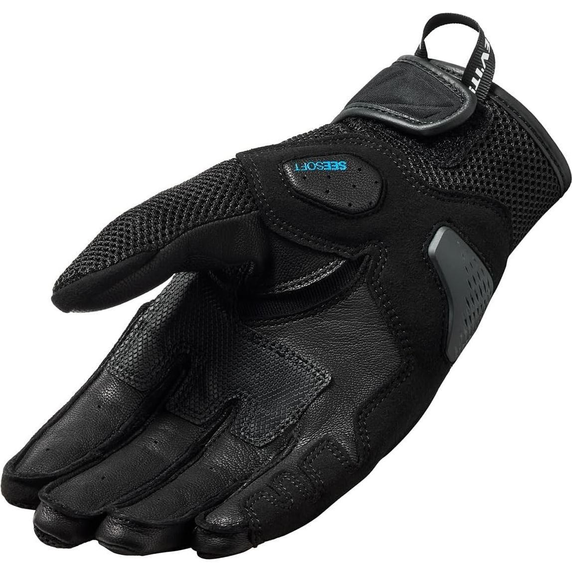 Guantes de Motocicleta REV'IT! Ritmo Hombre Negro 2X-Grande
