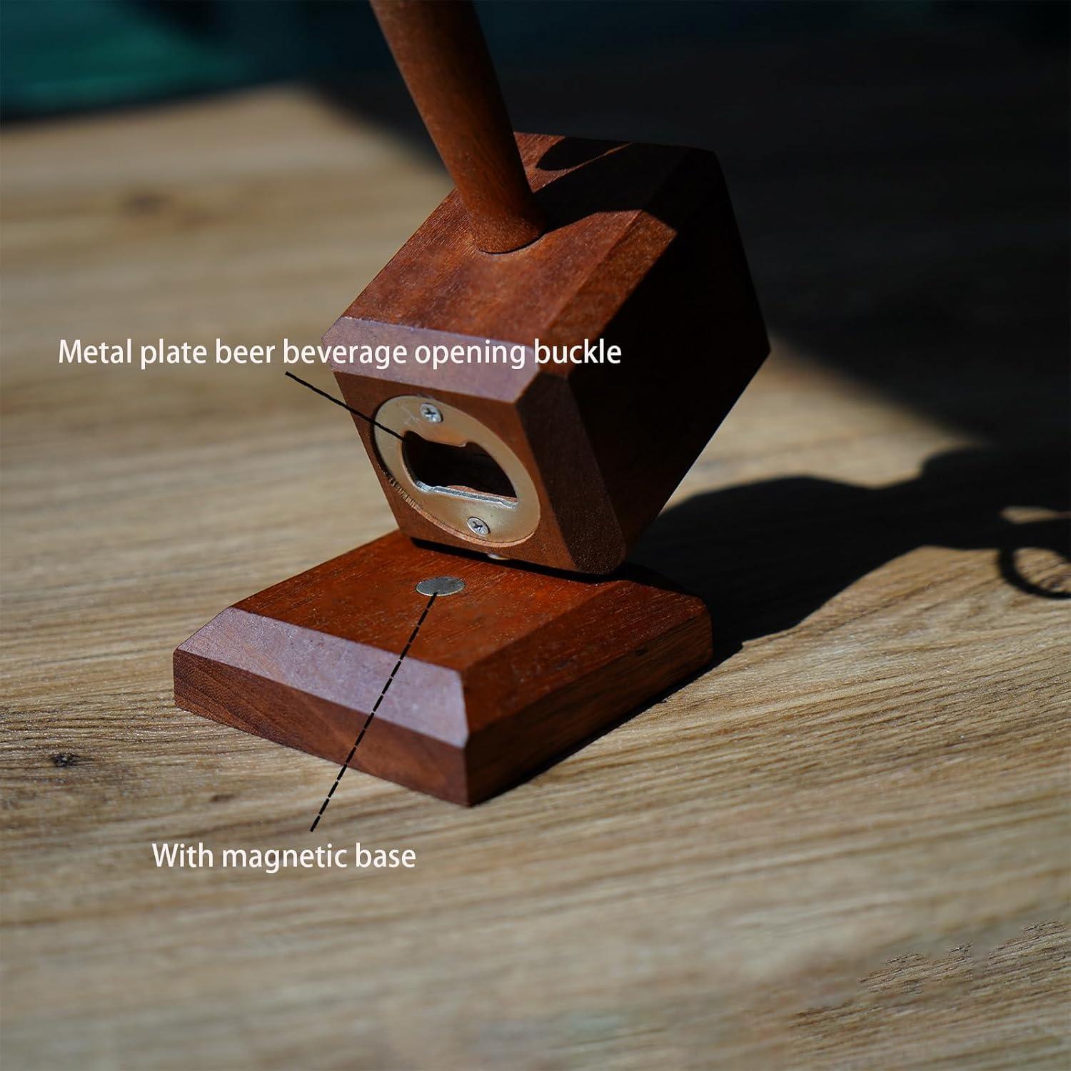 Abrebotellas magnético de madera Jansfuren - Martillo 18 cm