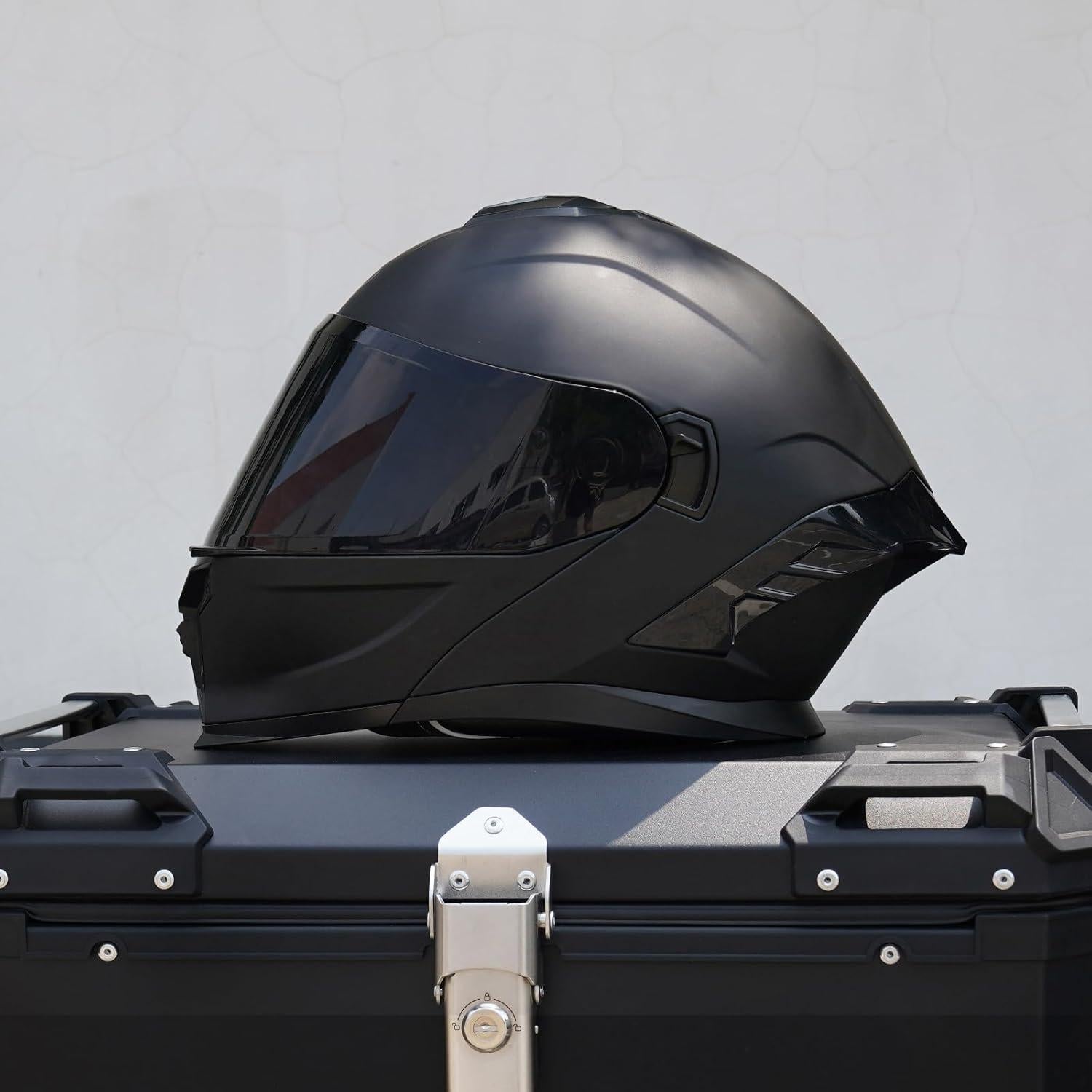 Casco Modular de Motocicleta MXJ Gear JR-815, Negro Mate, L