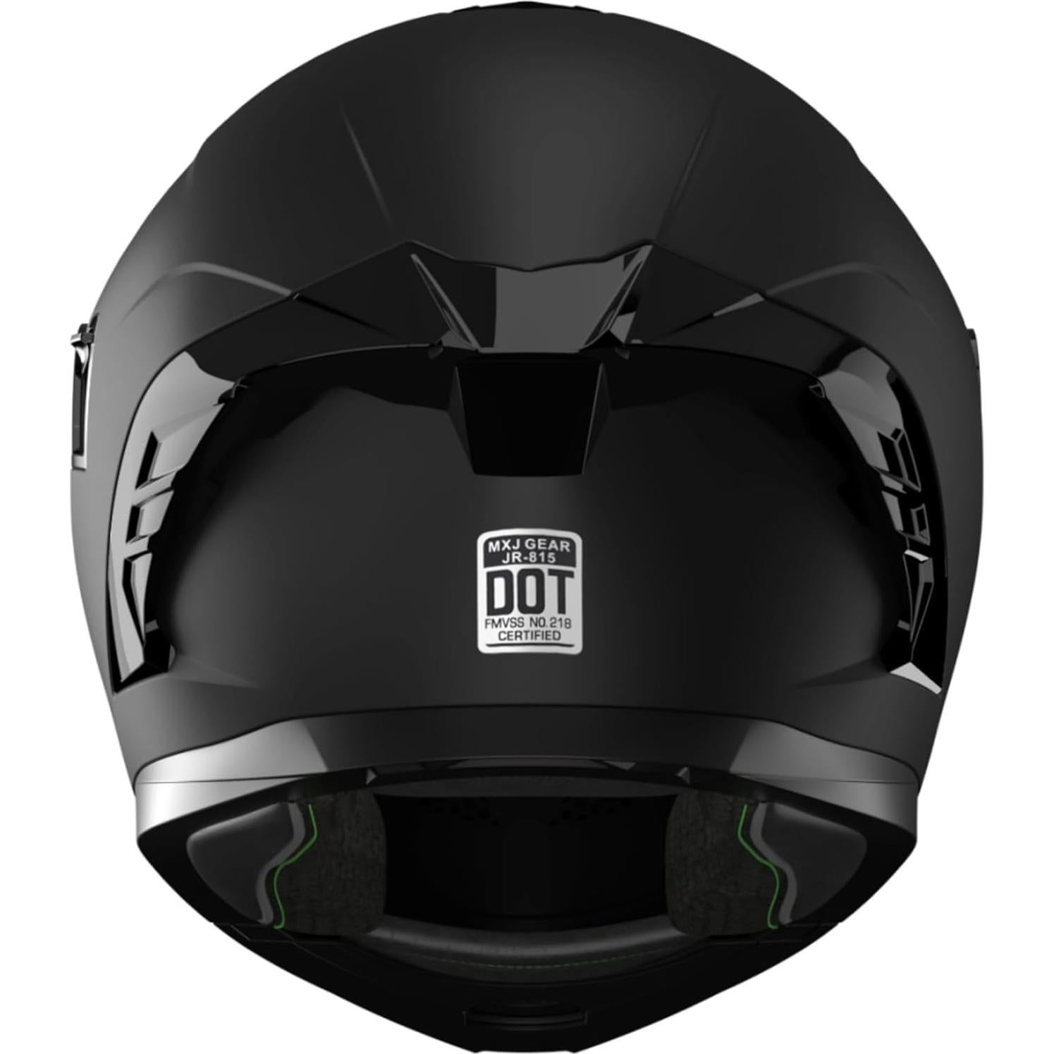 Casco Modular de Motocicleta MXJ Gear JR-815, Negro Mate, L