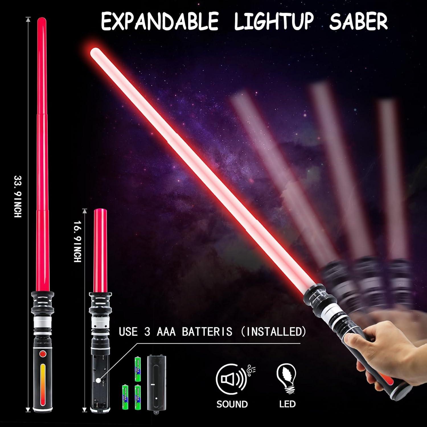 3 Sables de Luz con Sonido FX SAIYUE para Niños 43-84 cm
