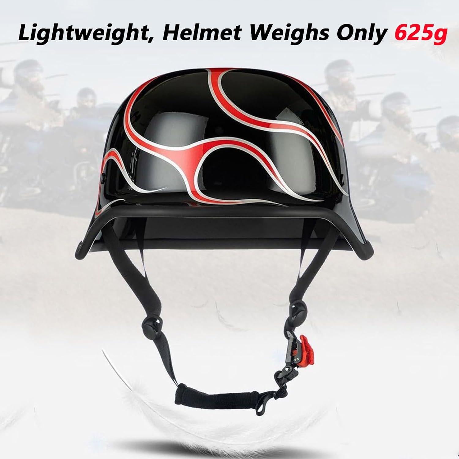 Casco de Motocicleta CHPINGN Grande Negro Aprobado DOT