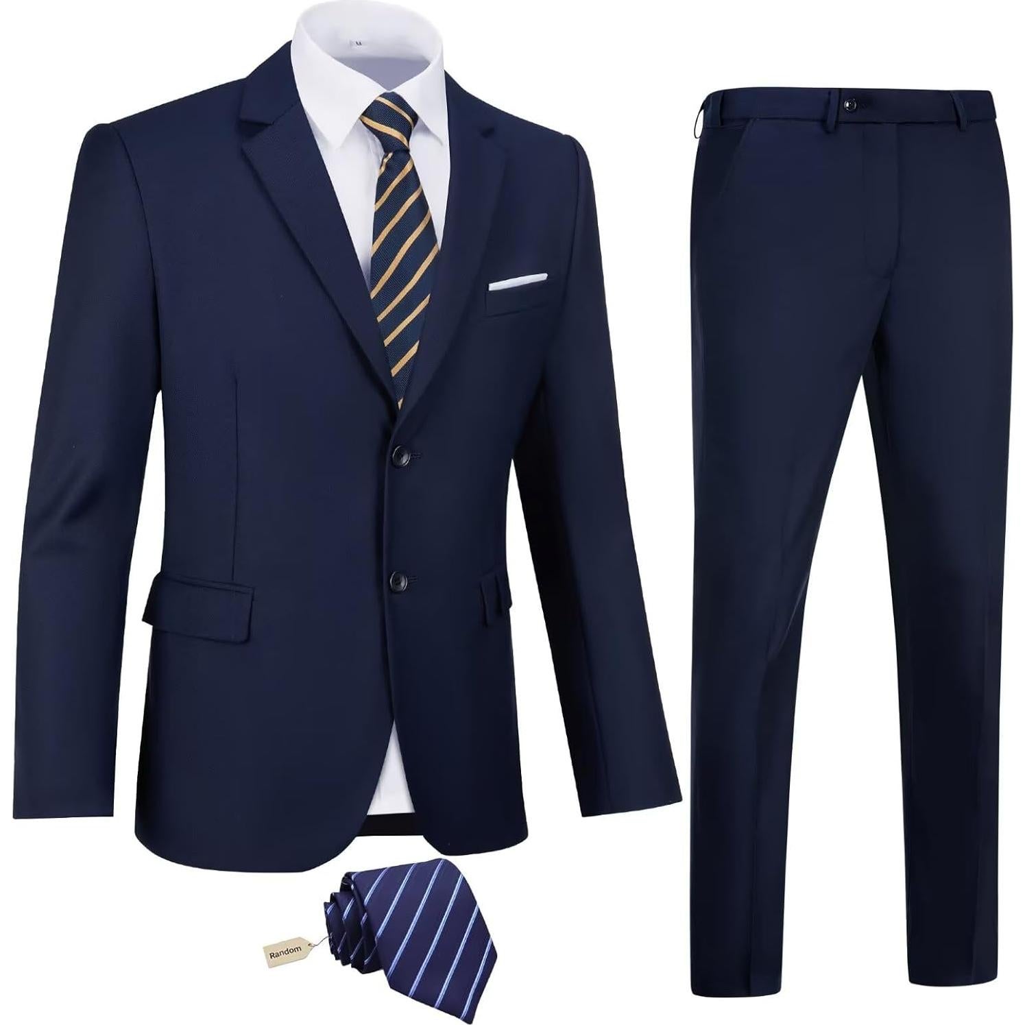 Traje Slim Fit 2 Piezas Hipfun Azul Marino para Hombre