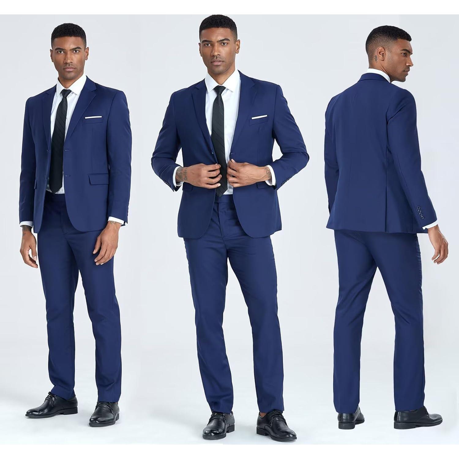Traje Slim Fit 2 Piezas Hipfun Azul Marino para Hombre