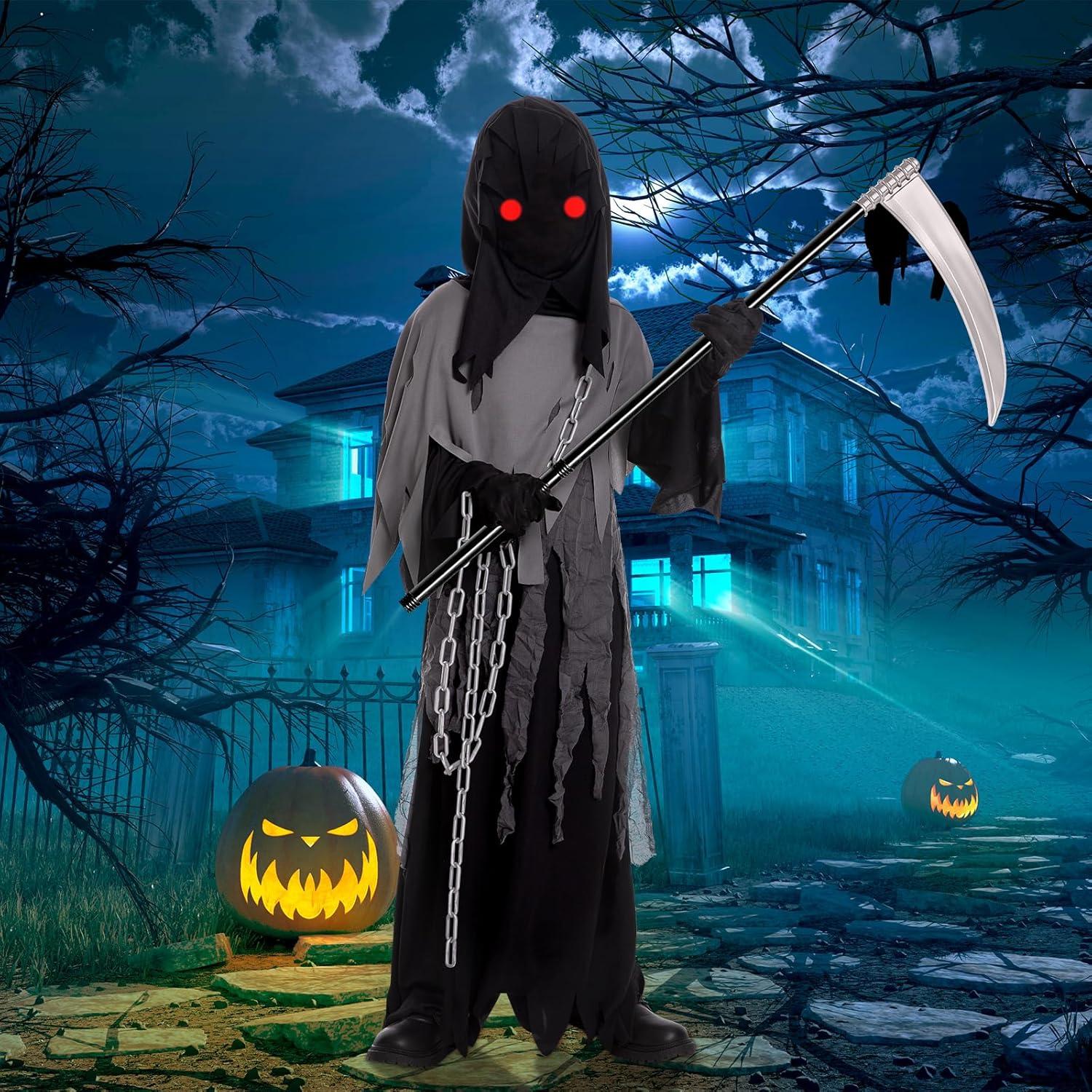 Disfraz de Grim Reaper para Niños Lomesion - Halloween 8-10 años