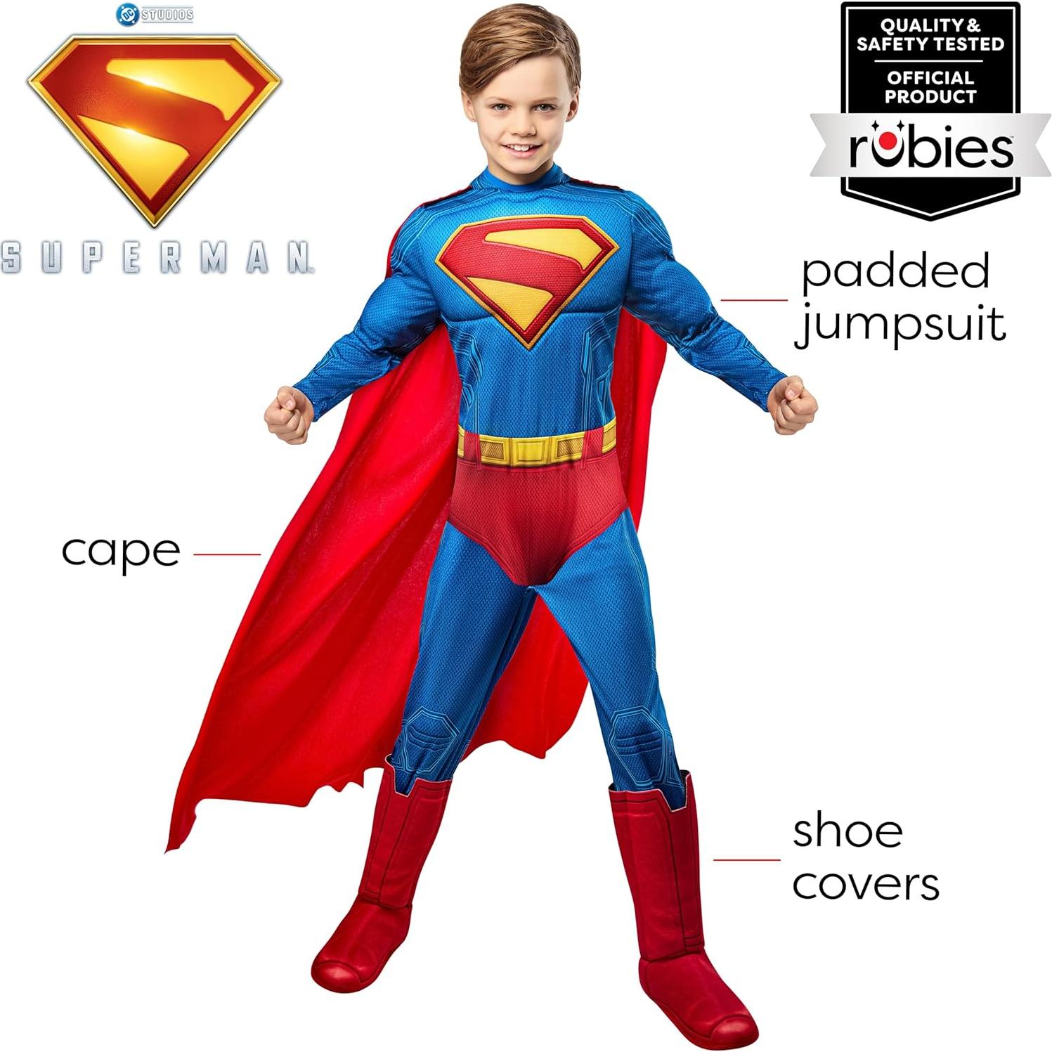 Disfraz Deluxe Superman Rubies para Niños Talla Mediana