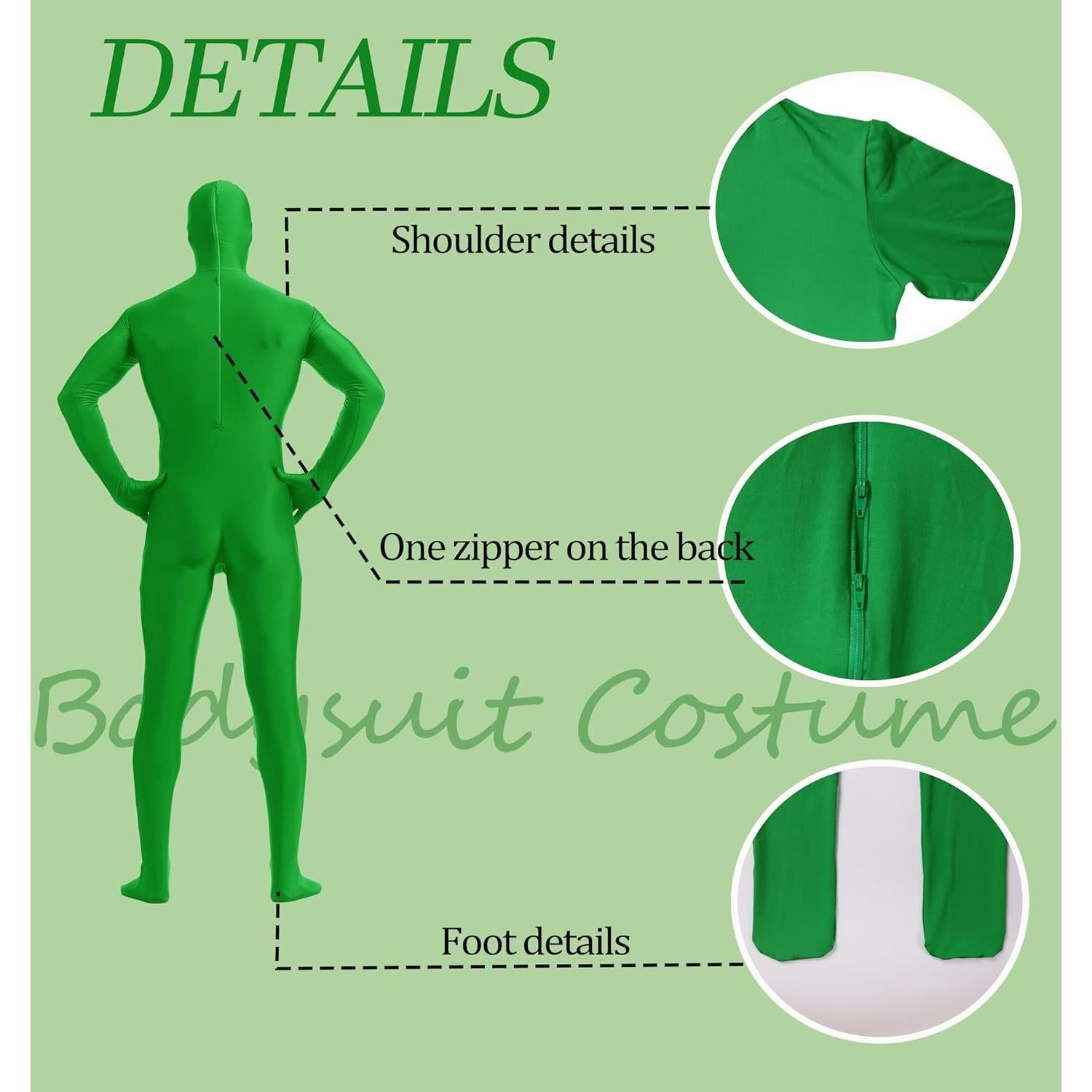 Disfraz Zentai Unisex ATHX Spandex Negro Mediano Halloween