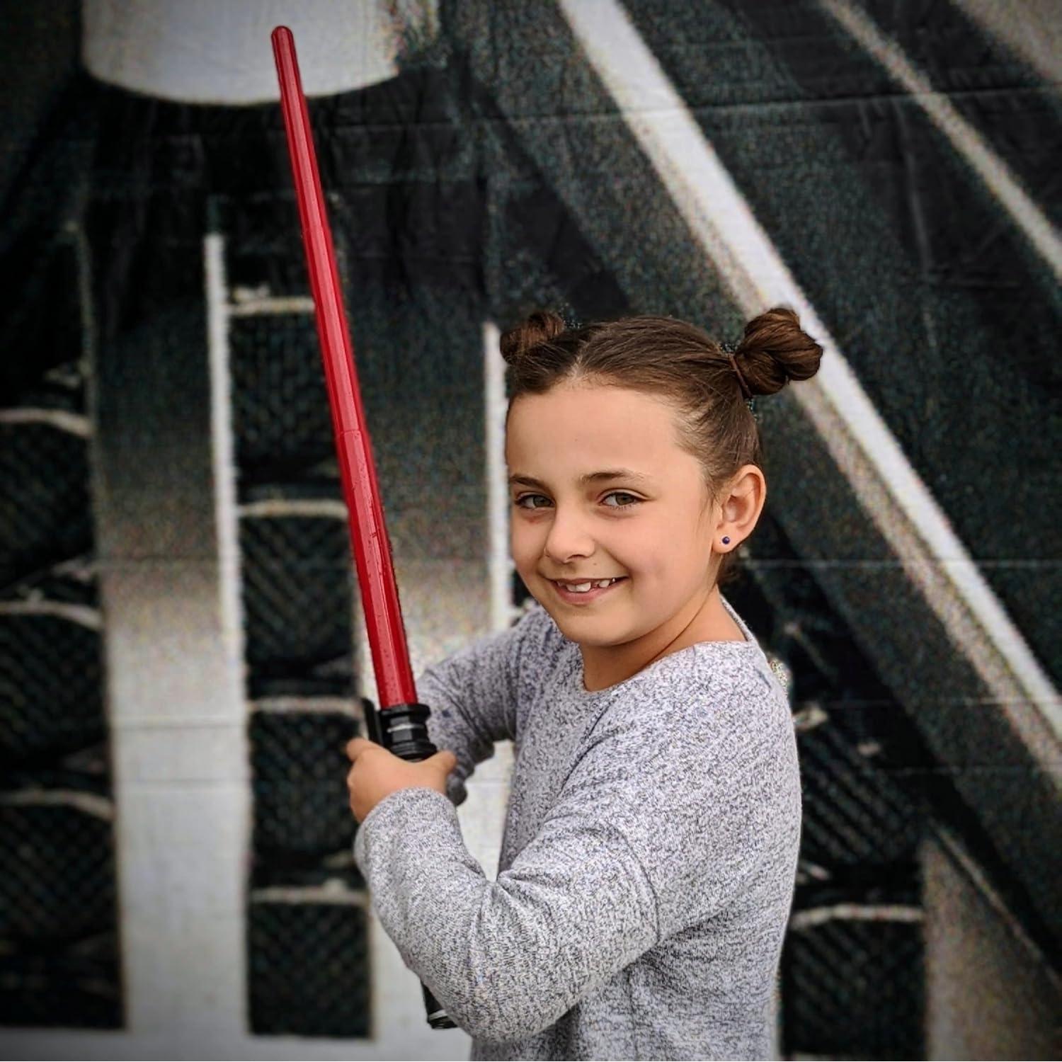 Sable Iluminado LED Rojo MewduMewdu Expandible con Sonido