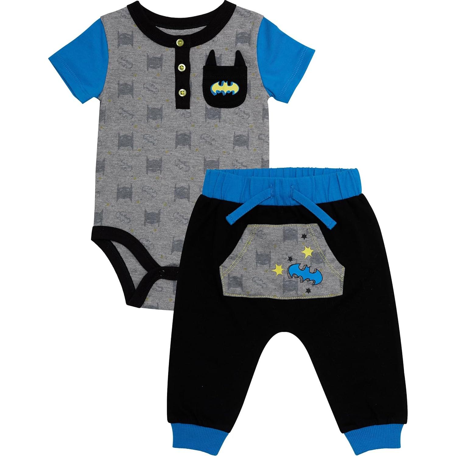 Conjunto de Ropa Batman 4 Piezas para Bebés 18 Meses