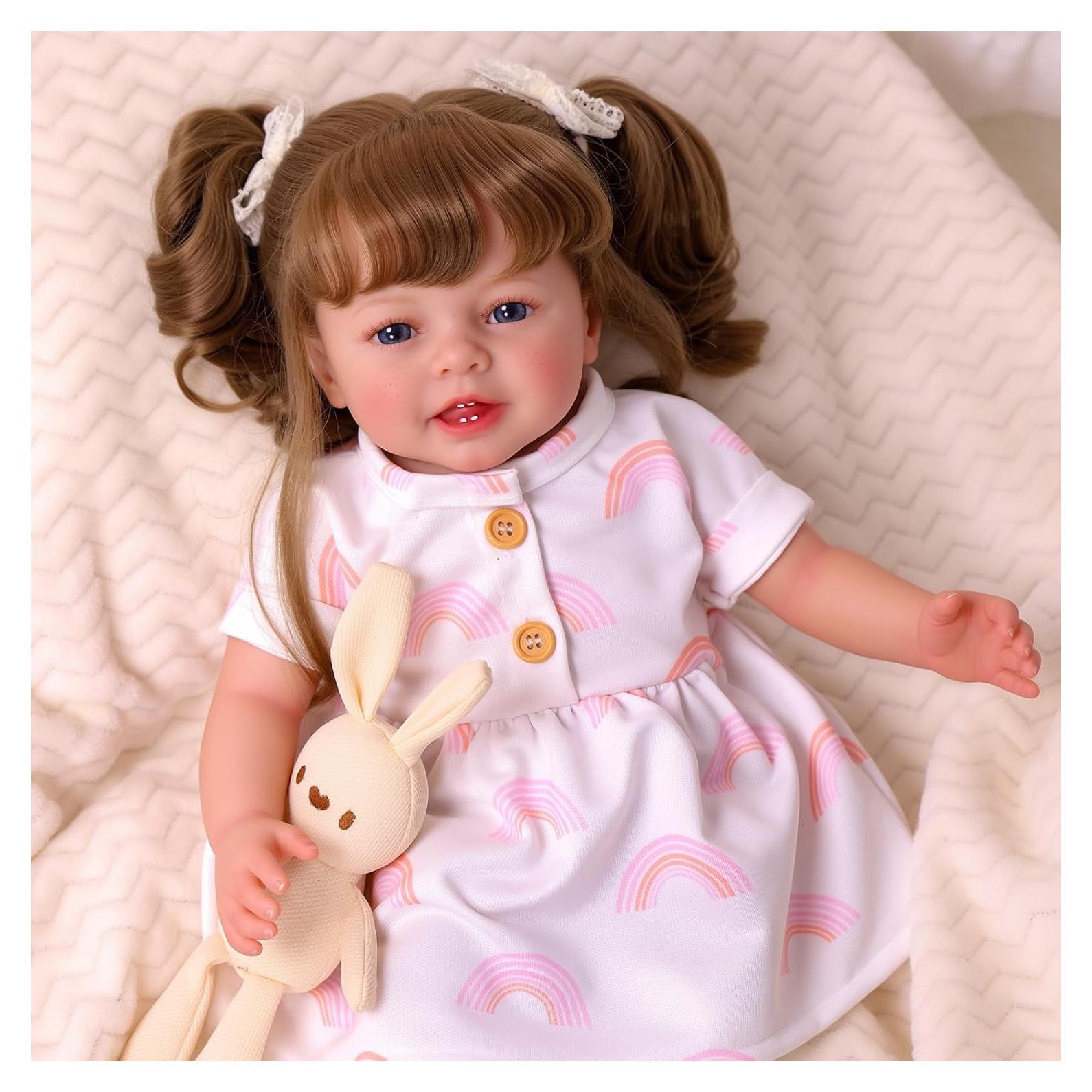 Muñeca Reborn Realista BABESIDE 50.8 cm con Pecas para Niños