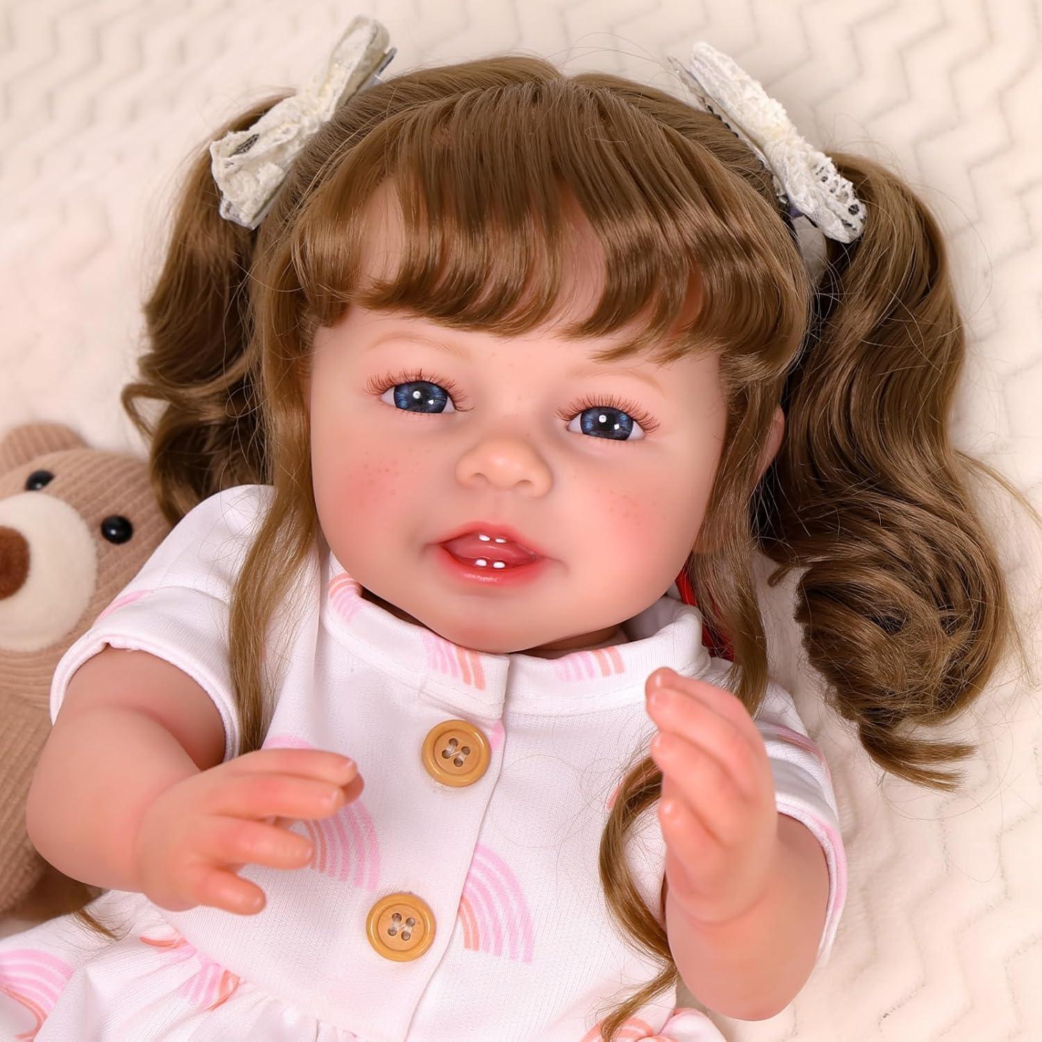 Muñeca Reborn Realista BABESIDE 50.8 cm con Pecas para Niños