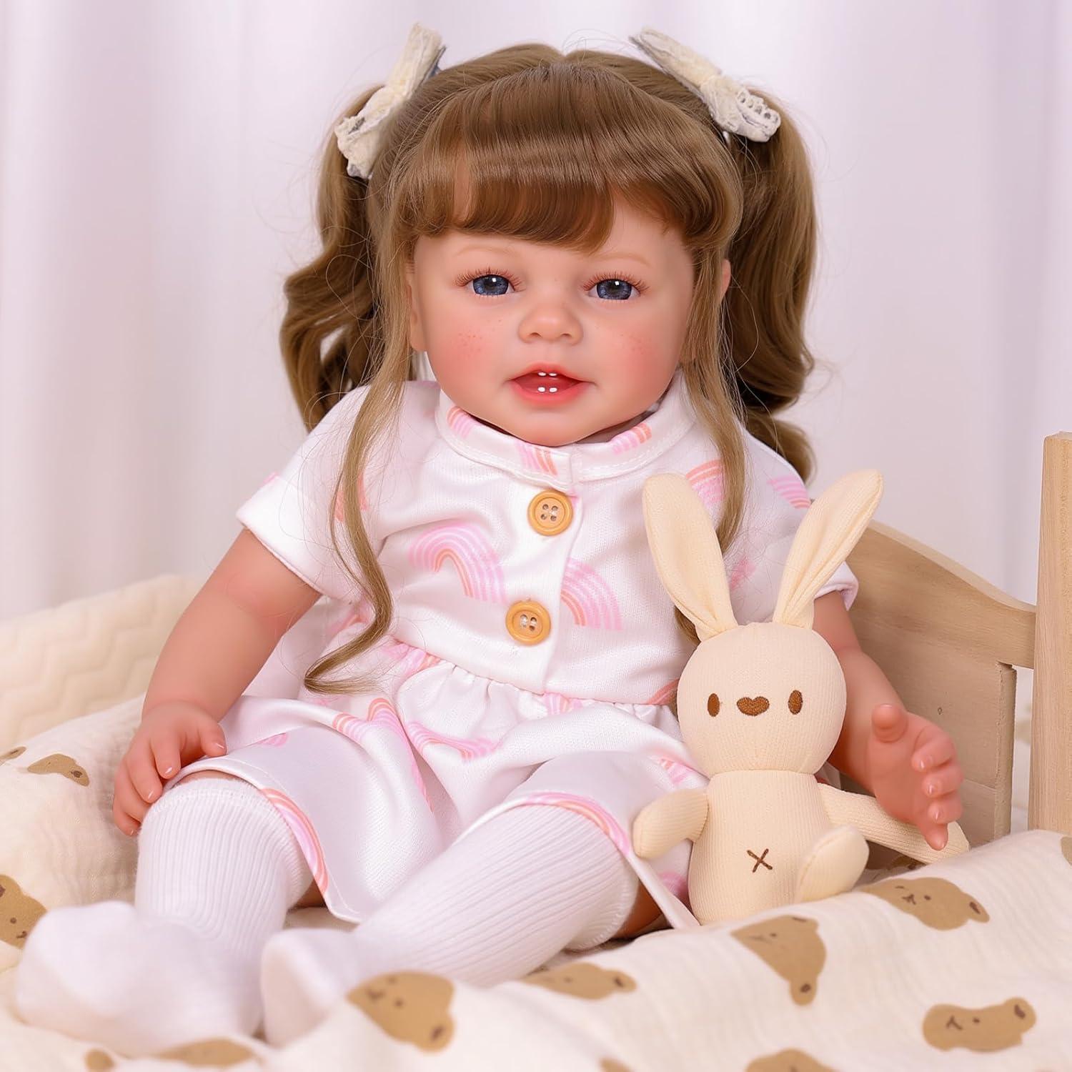 Muñeca Reborn Realista BABESIDE 50.8 cm con Pecas para Niños