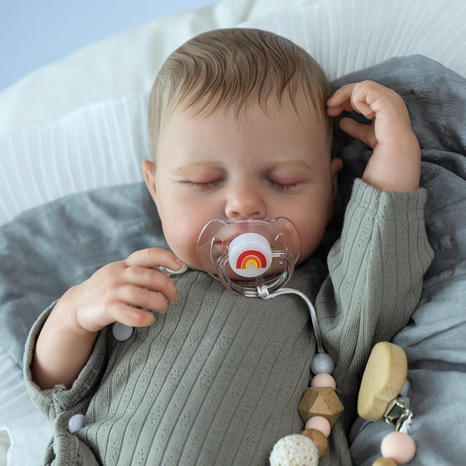 Muñeca de bebé renacida SCOM 50 cm con cuerpo de vinilo