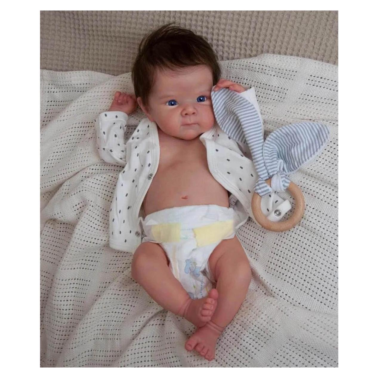 Muñeca Reborn Zero Pam 45 cm Silicona Completa Realista