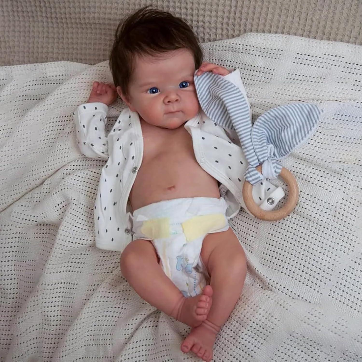 Muñeca Reborn Zero Pam 45 cm Silicona Completa Realista