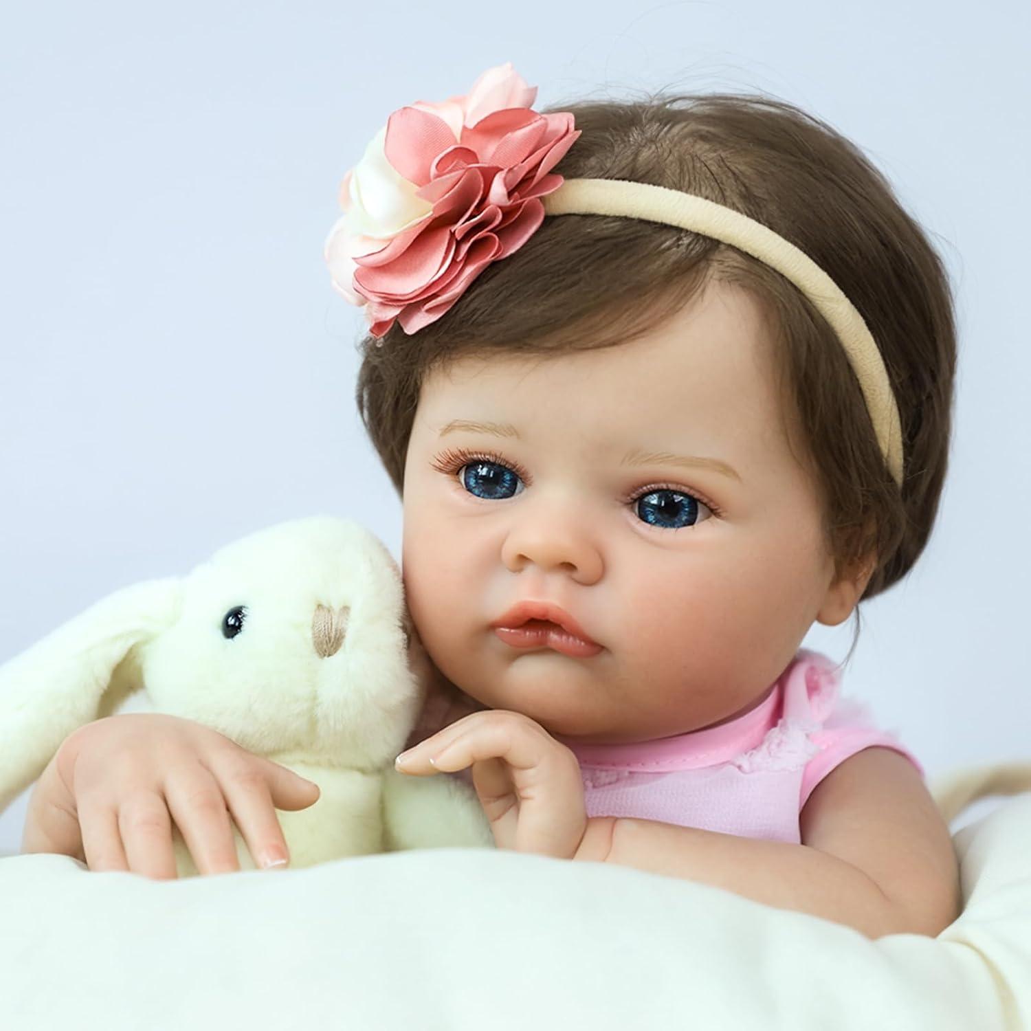 Muñeca Bebé Reborn SCOM 50.8 cm Realista con Accesorios