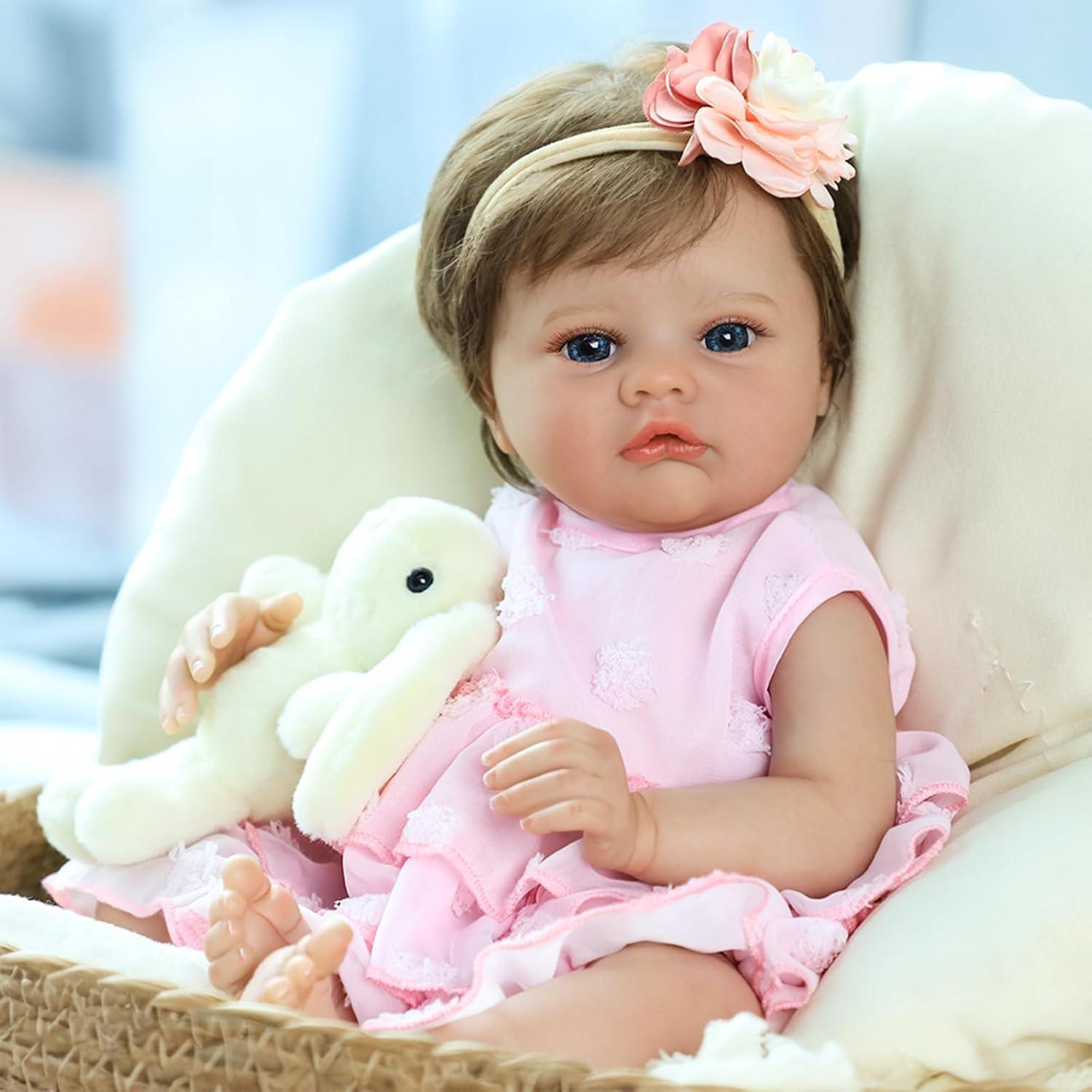 Muñeca Bebé Reborn SCOM 50.8 cm Realista con Accesorios