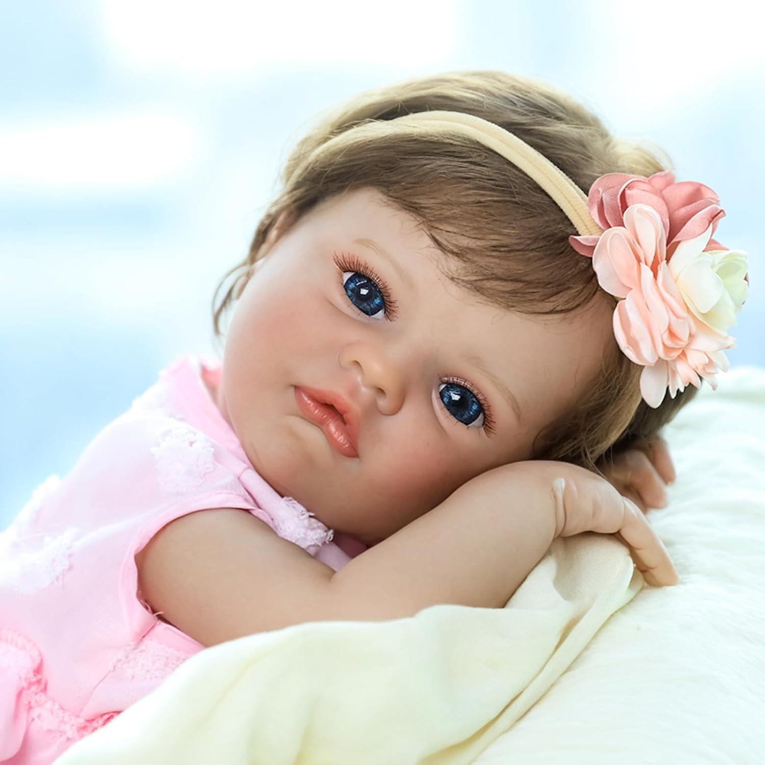 Muñeca Bebé Reborn SCOM 50.8 cm Realista con Accesorios