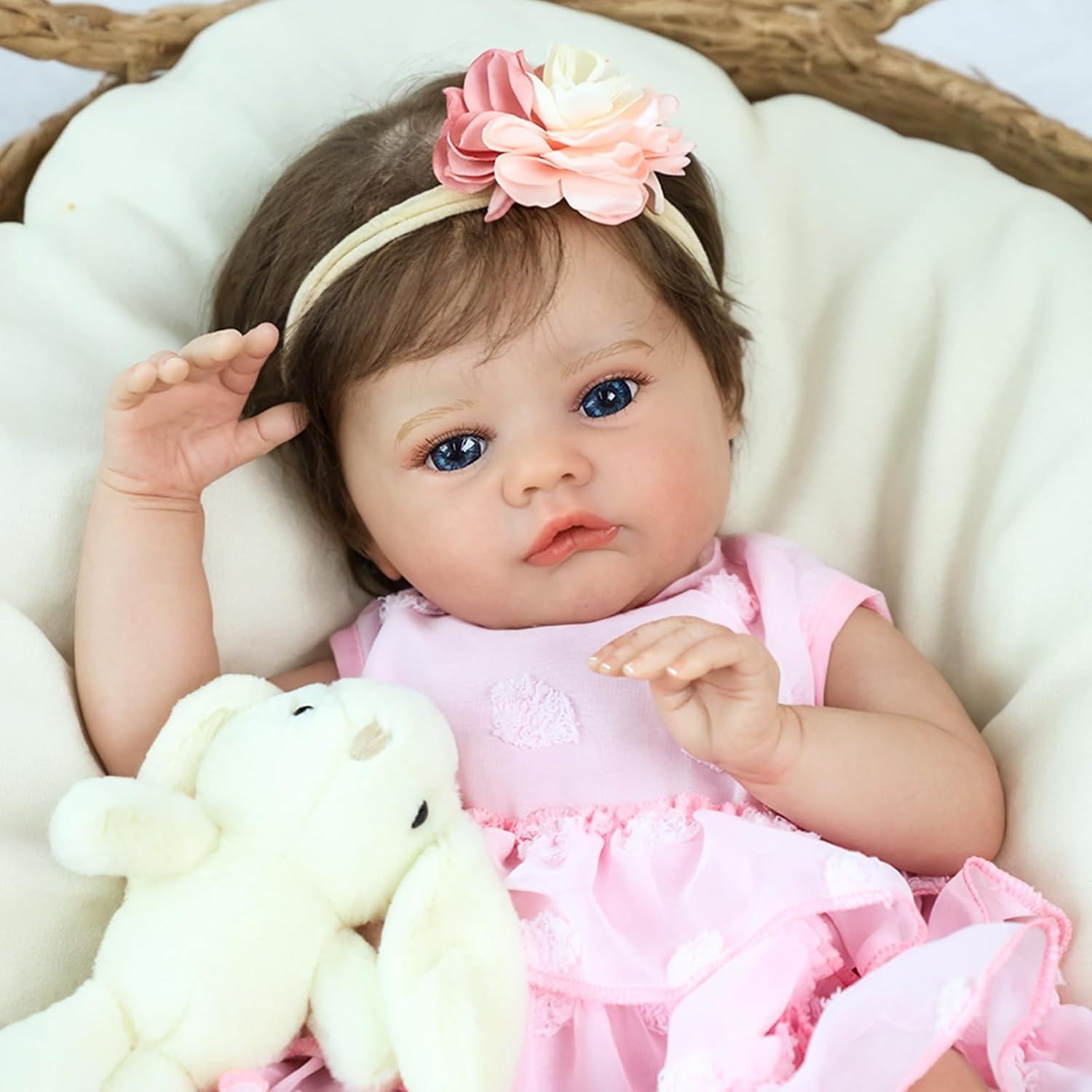 Muñeca Bebé Reborn SCOM 50.8 cm Realista con Accesorios