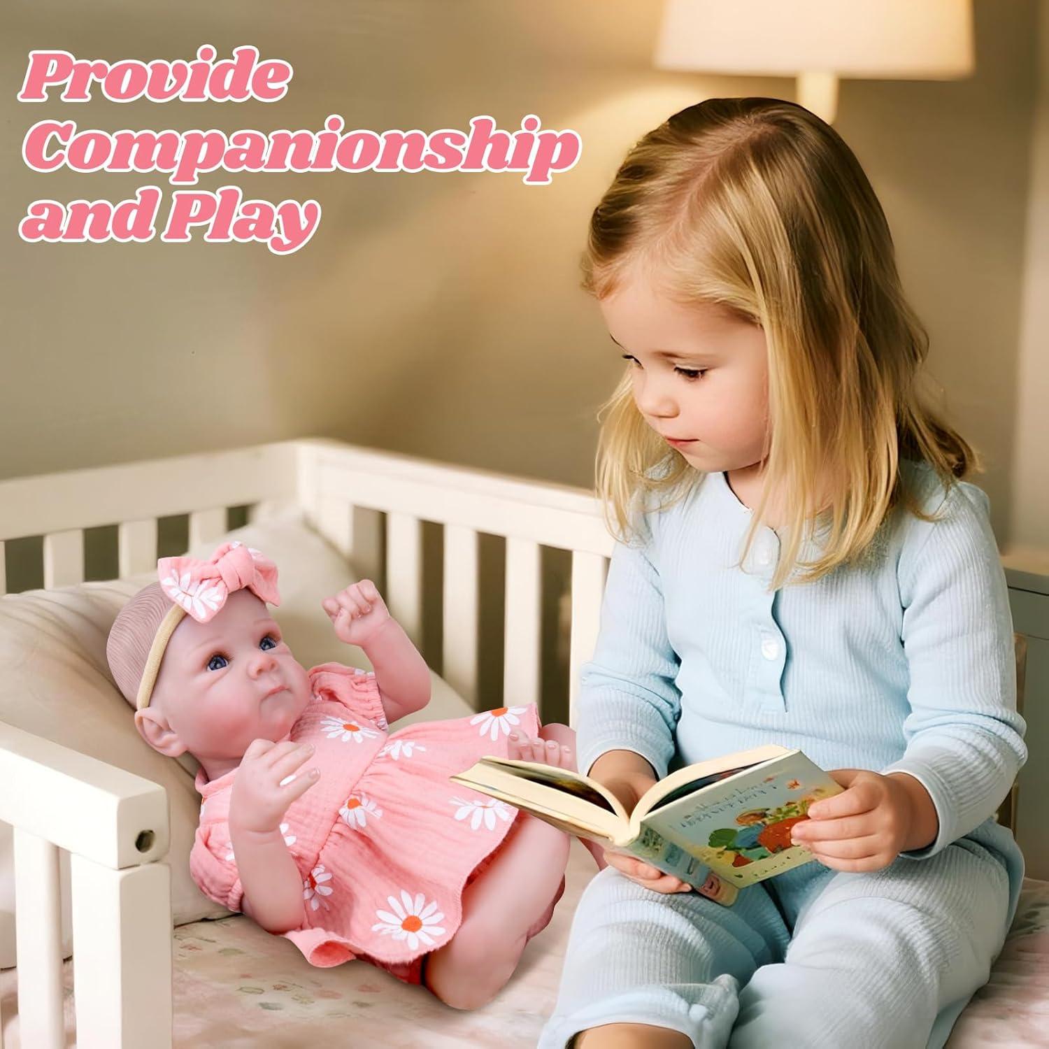 Muñeca de bebé renacida UOFTKIZ 51 cm rosa realista