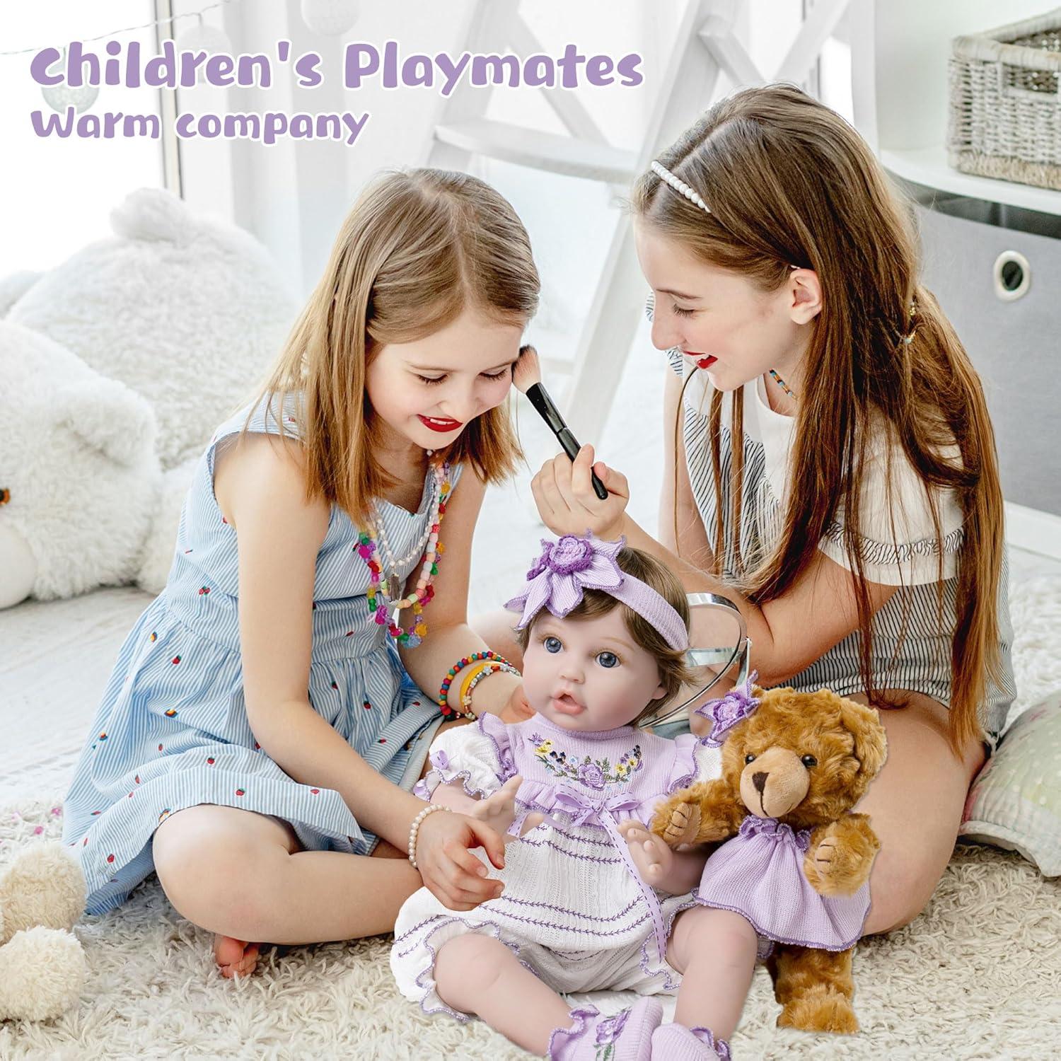 Muñeca Reborn Bebé Niña Aori 2.0 - 56 cm Vinilo Suave Realista