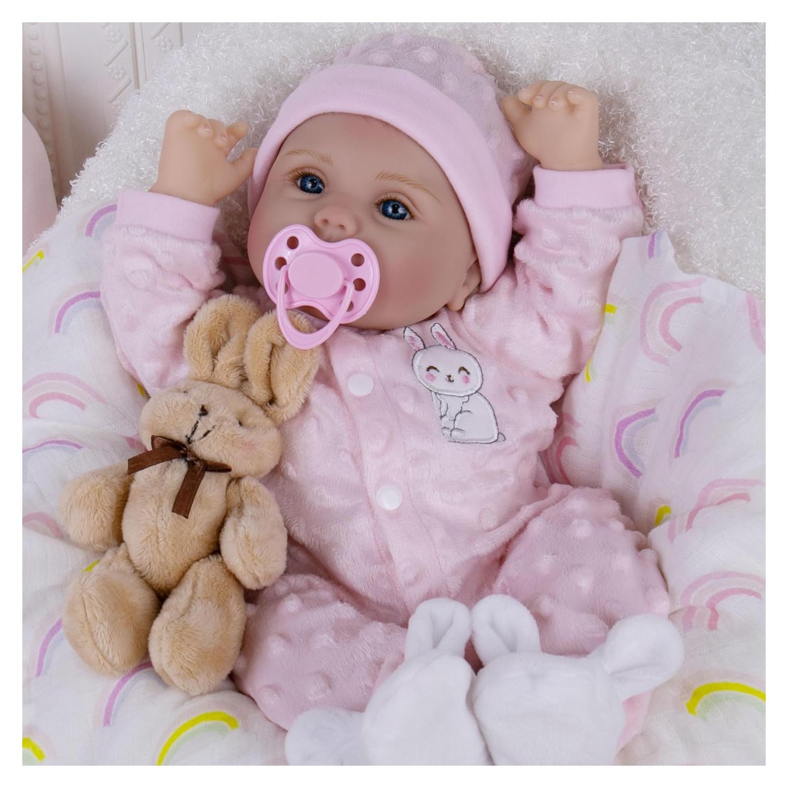 Muñeca Reborn Milidool 45 cm Niña Realista con Accesorios