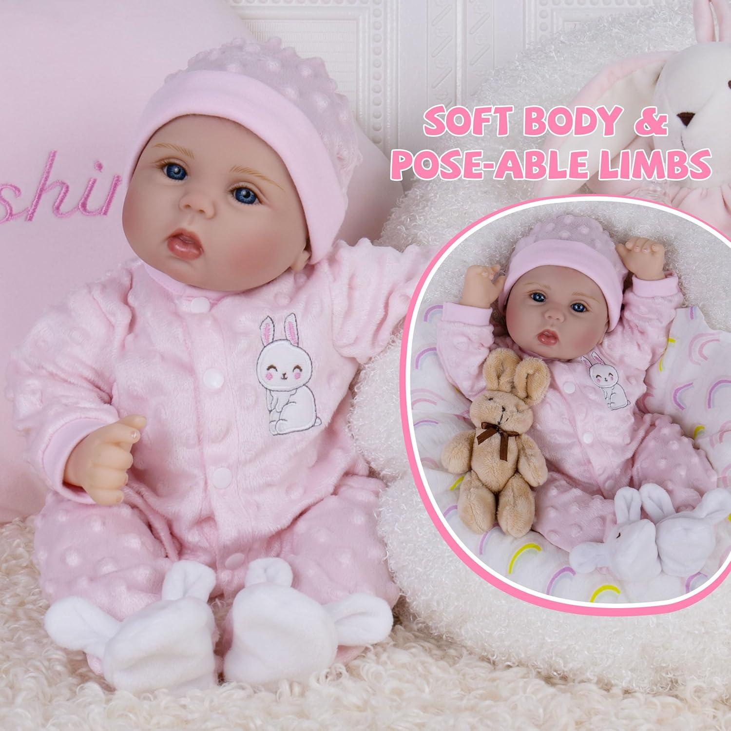 Muñeca Reborn Milidool 45 cm Niña Realista con Accesorios