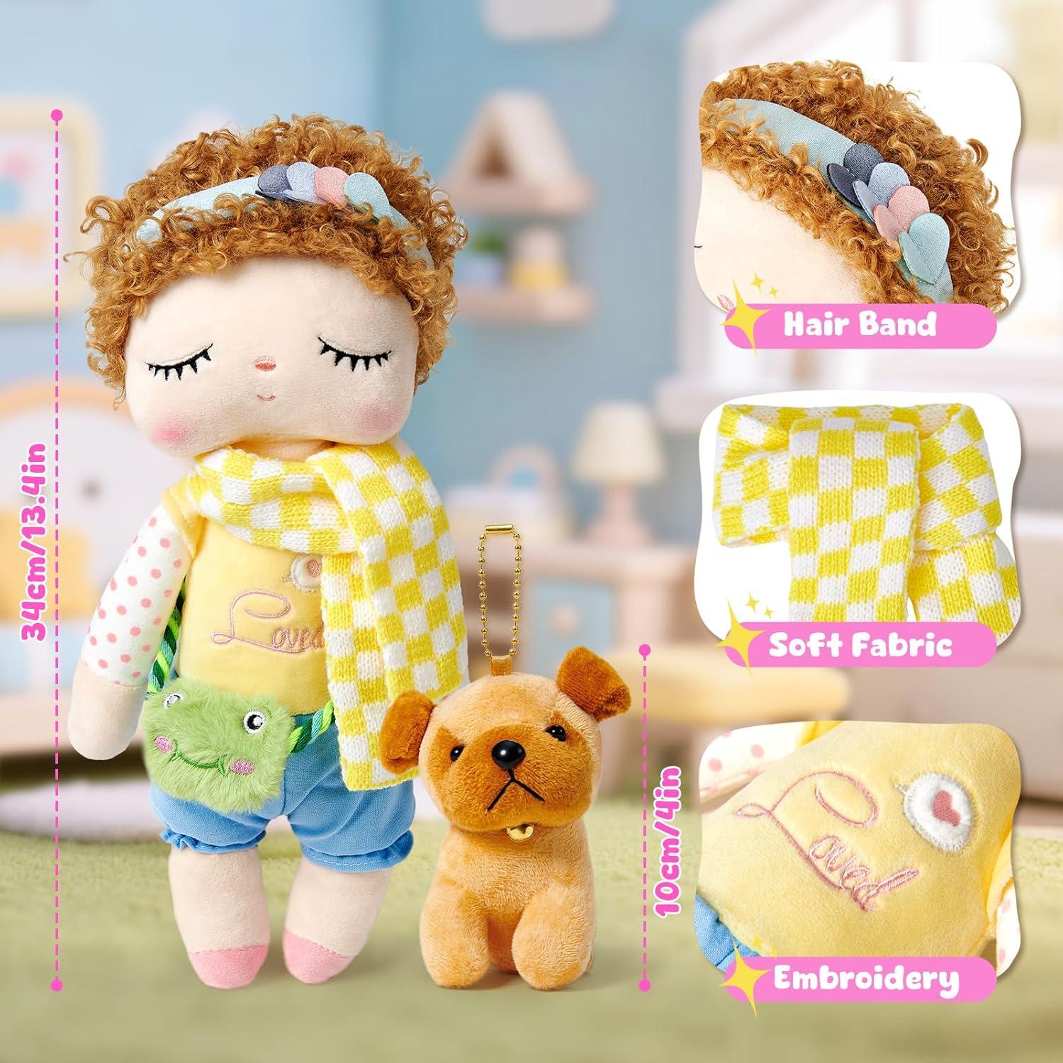 Muñeca de Trapo Golray 33cm con Accesorios para Niñas