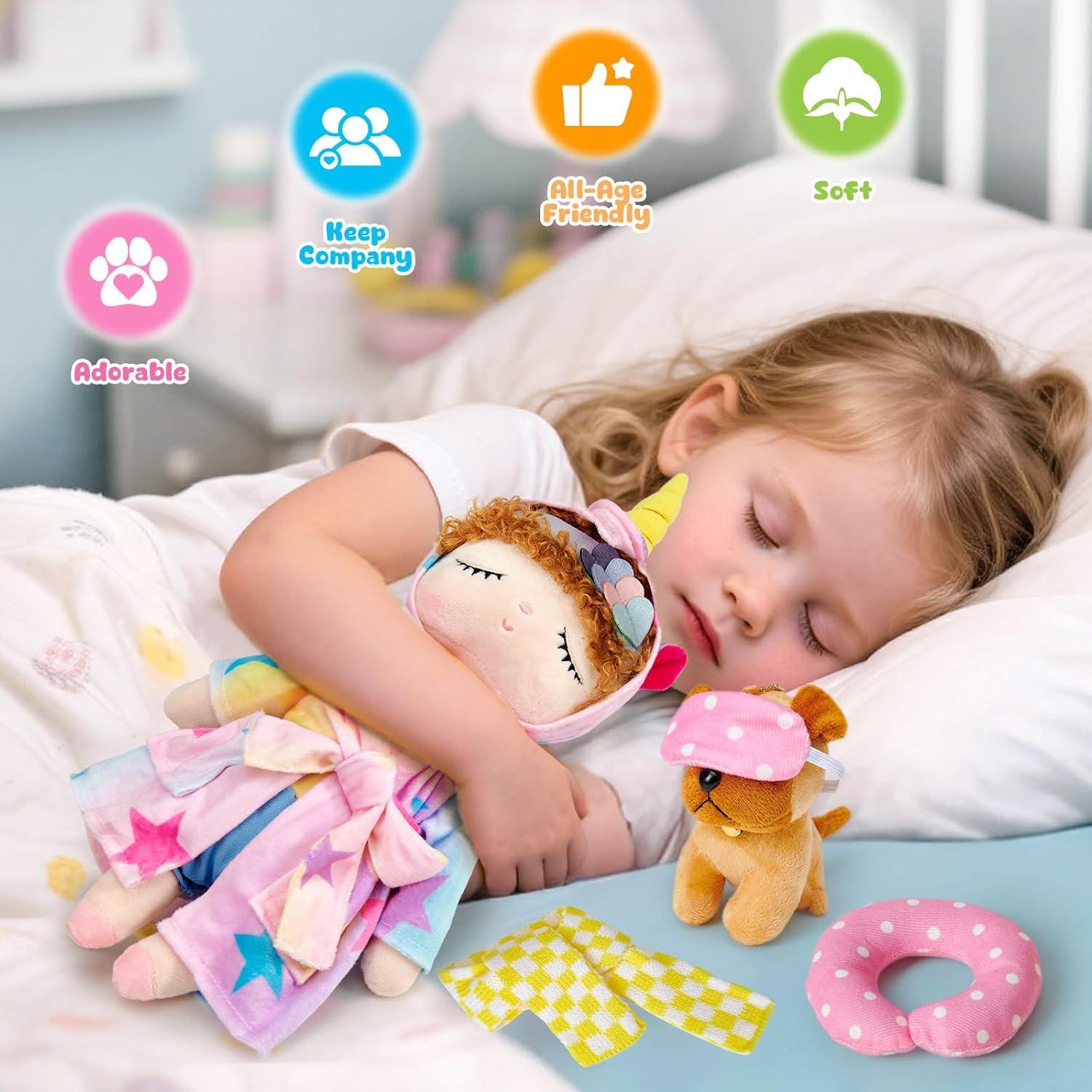 Muñeca de Trapo Golray 33cm con Accesorios para Niñas