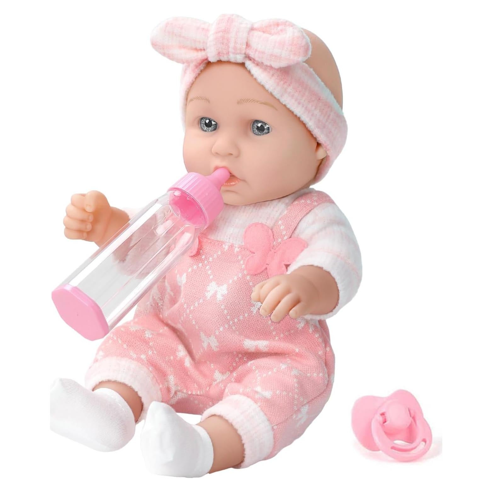 Muñeca de Bebé UZIDBTO 31 cm con Ropa y Accesorios