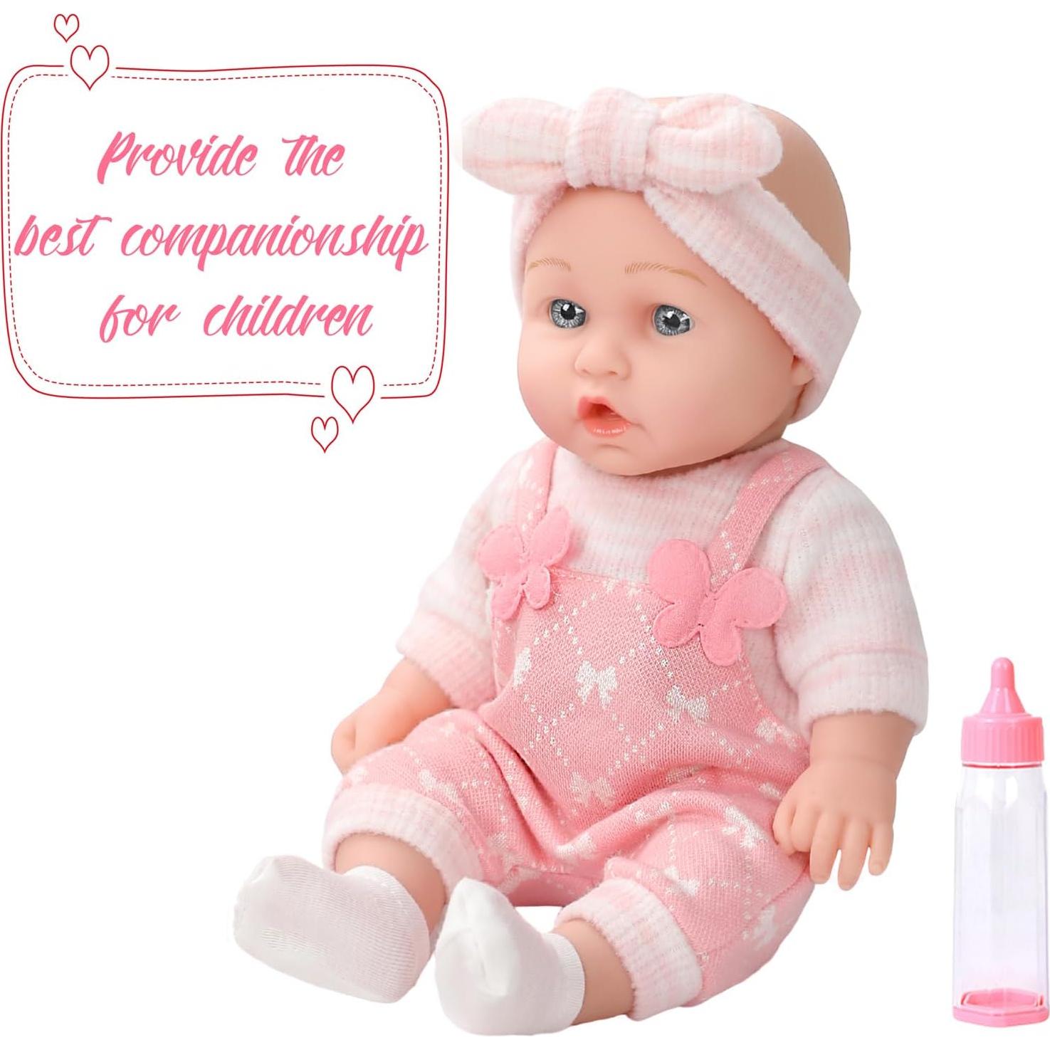 Muñeca de Bebé UZIDBTO 31 cm con Ropa y Accesorios