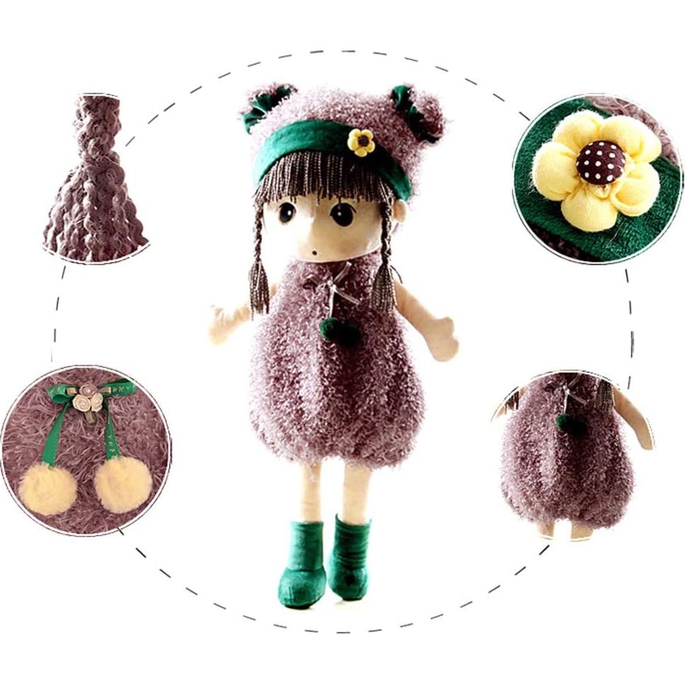 Muñeca de trapo ikasus 45 cm Suave para bebés y niñas