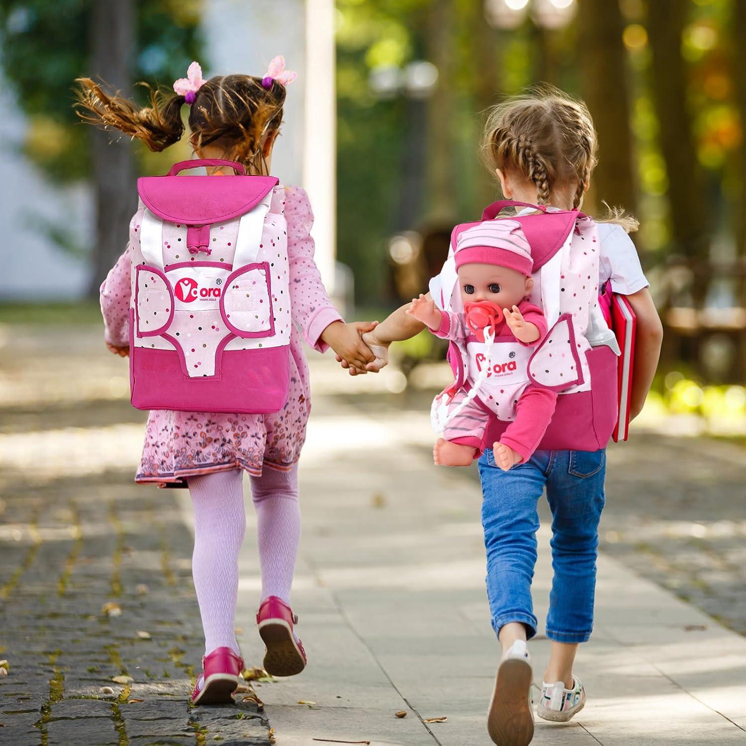 Juego de Accesorios para Muñecas TUZT con Mochila y Pañales