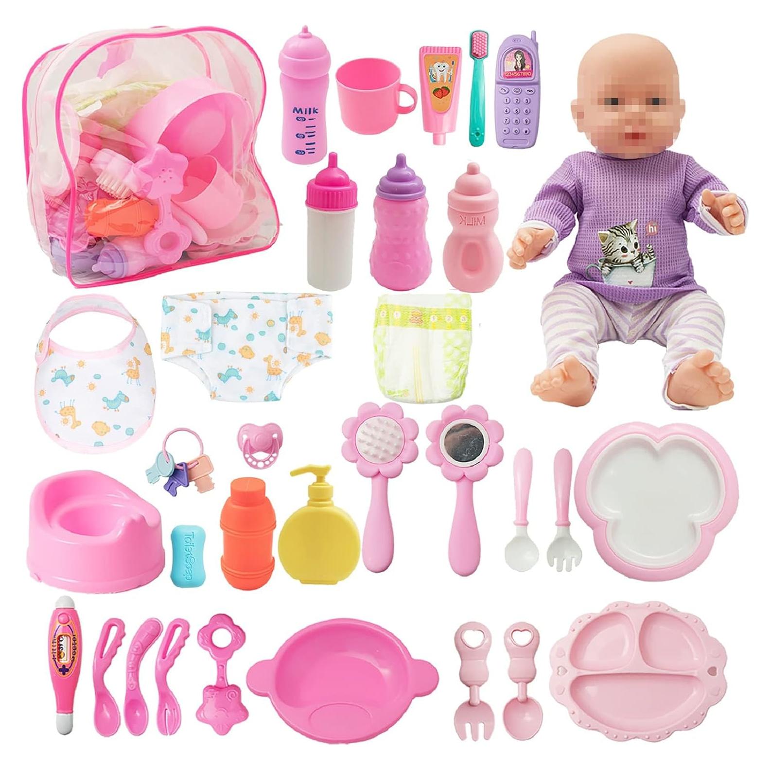 Set de Cuidado de Muñecas SOTOGO 34 Piezas con Accesorios