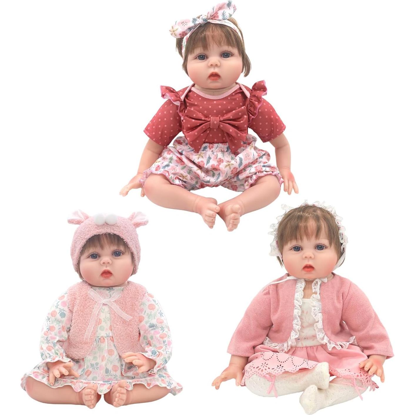 Ropa para Muñecas Reborn 20-22" 18INDC - 3 Conjuntos