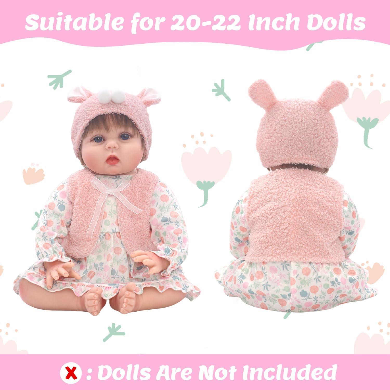 Ropa para Muñecas Reborn 20-22" 18INDC - 3 Conjuntos