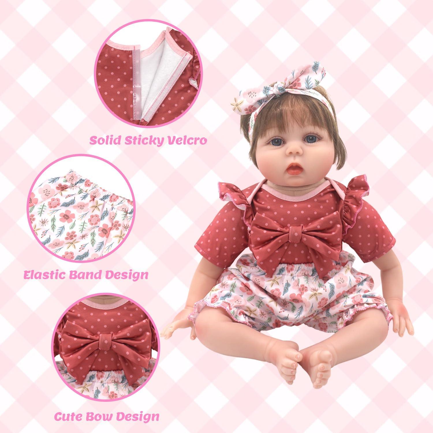 Ropa para Muñecas Reborn 20-22" 18INDC - 3 Conjuntos