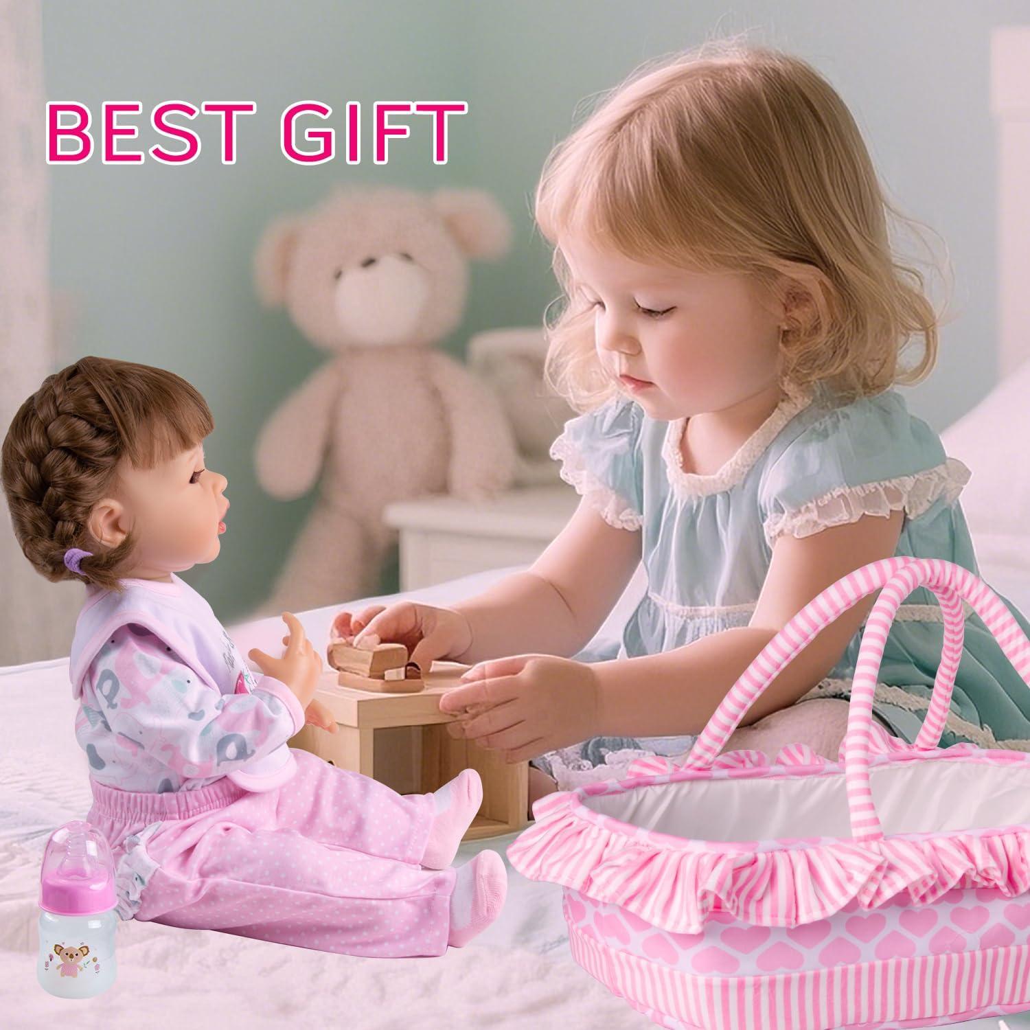 Conjunto 12 Pcs Ropa Muñeca Reborn Pedolltree Elefante Rosa